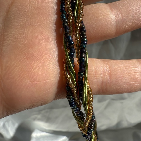 Vintage women bird element Green Pendant Necklace - Picture 5 of 5